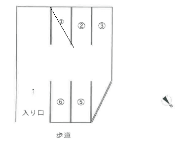 カク万　アランパル八幡駐車場の駐車配置図