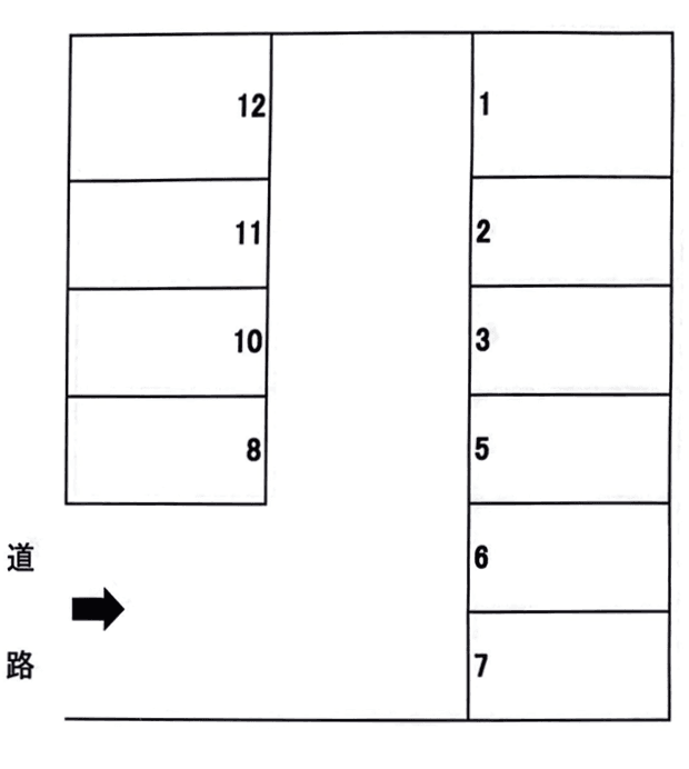 白銀駐車場の駐車配置図