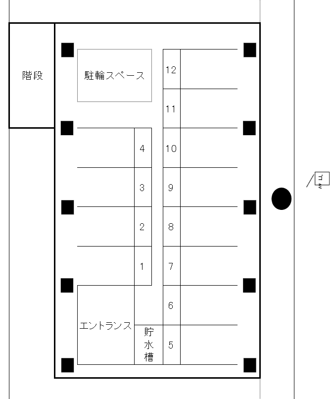 エクセレントハイツの駐車配置図