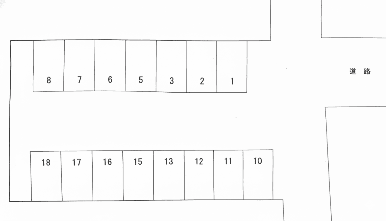 天花駐車場の駐車配置図
