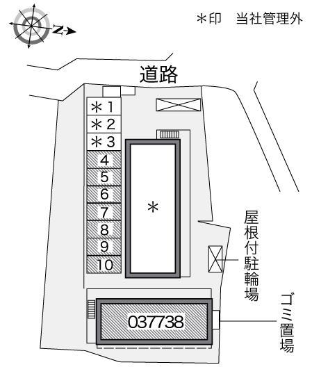 藤井２号館(37738)の駐車配置図