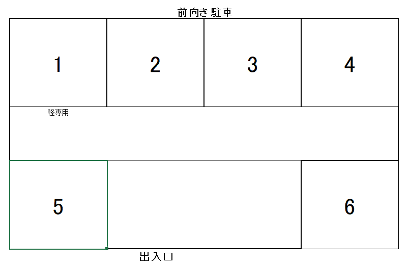 大同町五丁目駐車場の駐車配置図
