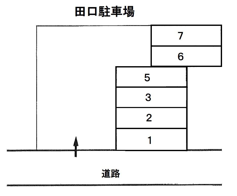 田口駐車場の駐車配置図