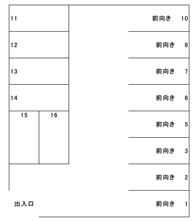 000171の駐車配置図