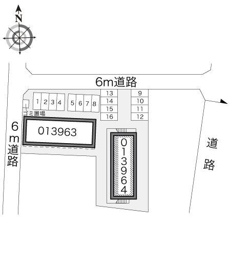 カーサホープ２号館(13964)の駐車配置図