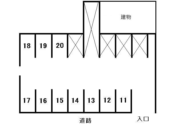 ｵｰﾄ･ｽｸｳｪｱｰ高麗町の駐車配置図