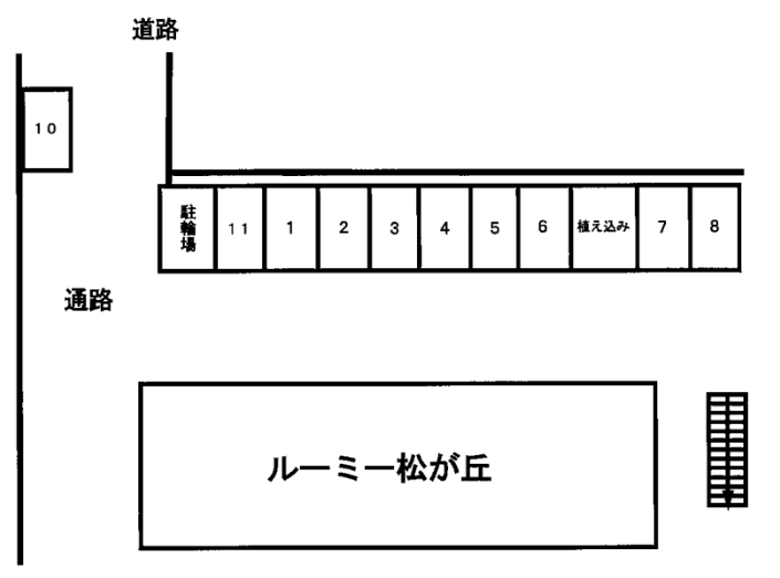 ルーミー松が丘駐車場の駐車配置図