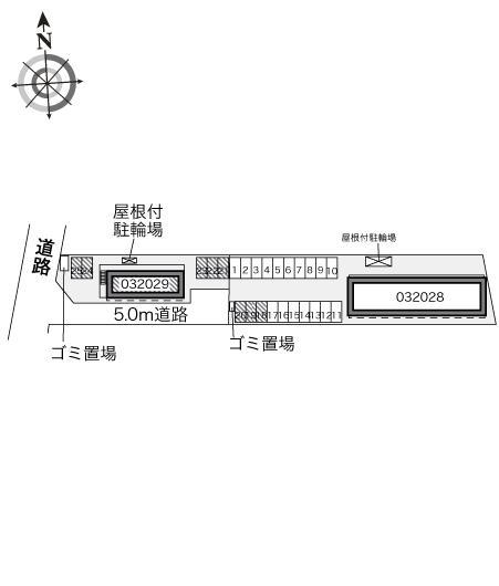 グランシャリオ　Ｂ(32029)の駐車配置図