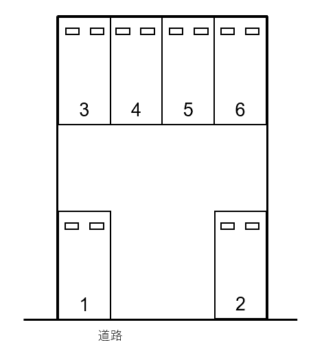 下野北290-132駐車場の駐車配置図