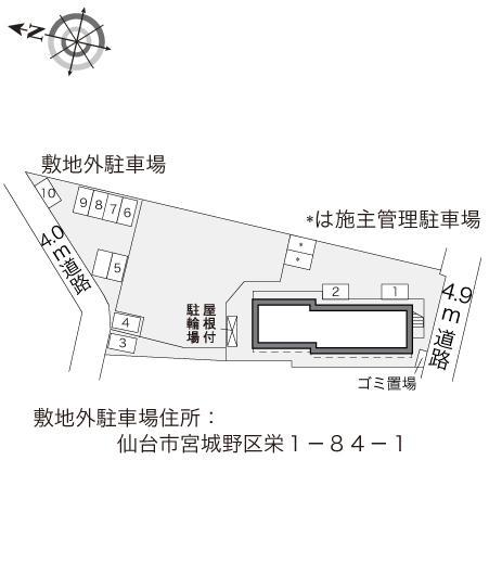 ＴＥＲＡＳＨＩＭＡ(19610)　敷地外駐車場の駐車配置図