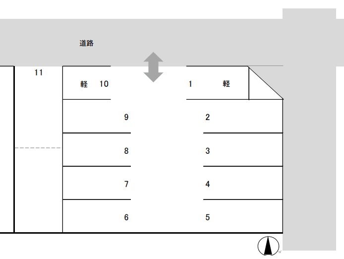 パーク真鶴の駐車配置図