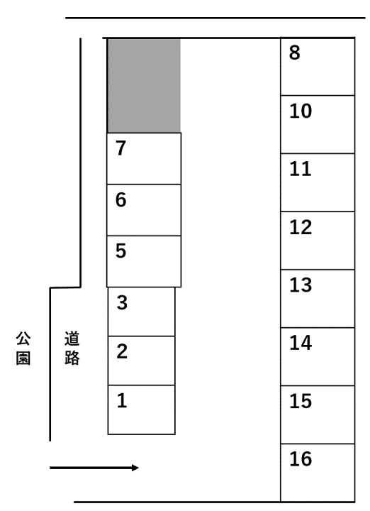 吉田　駐車場の駐車配置図