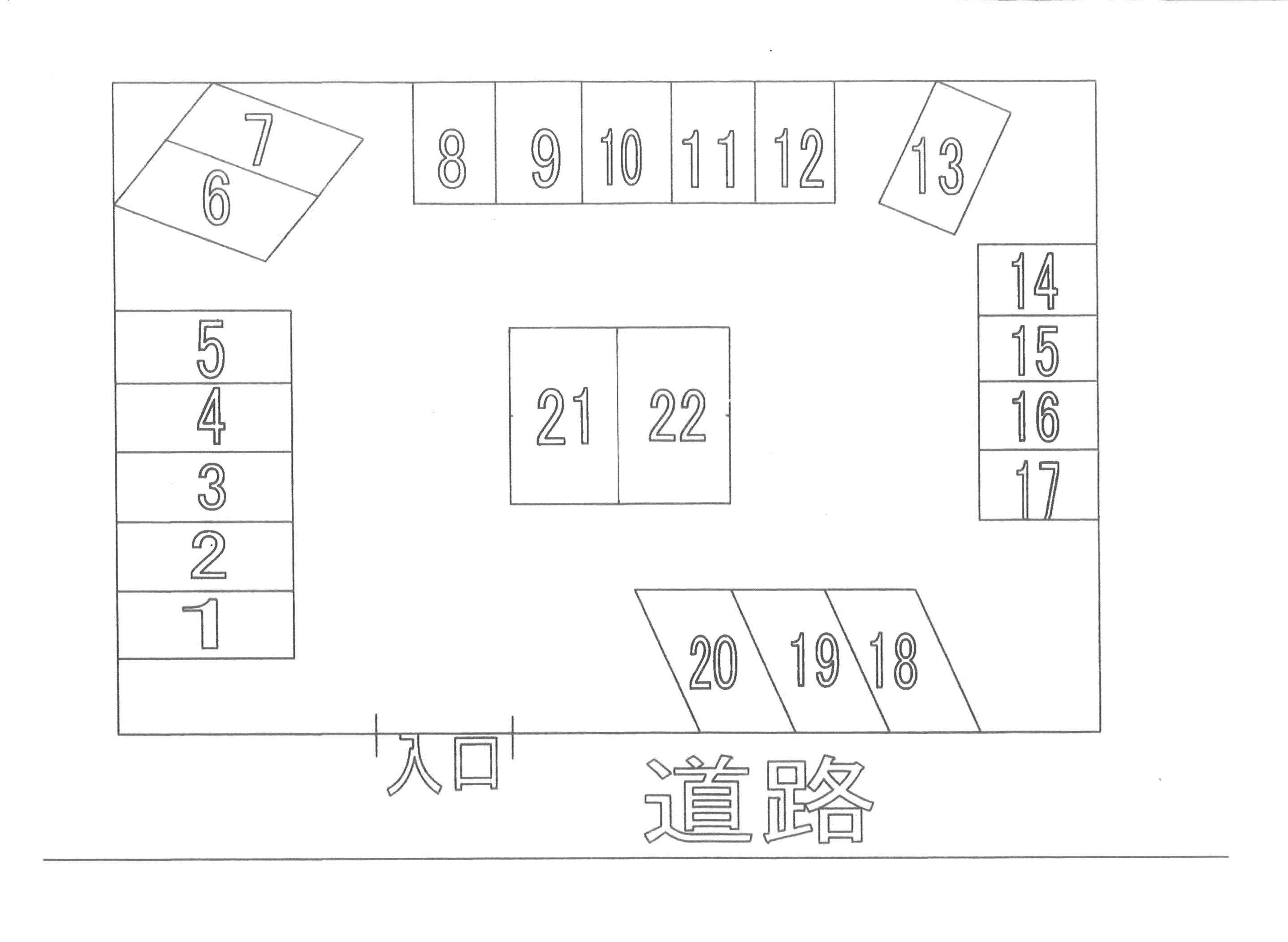 鳴竹二丁目M駐車場の駐車配置図