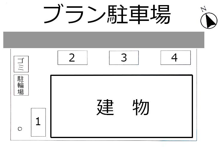 ブラン駐車場の駐車配置図