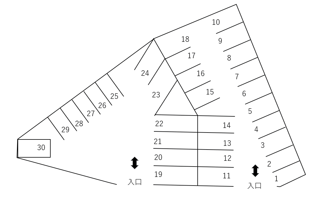 赤嶺駐車場/小禄の駐車配置図