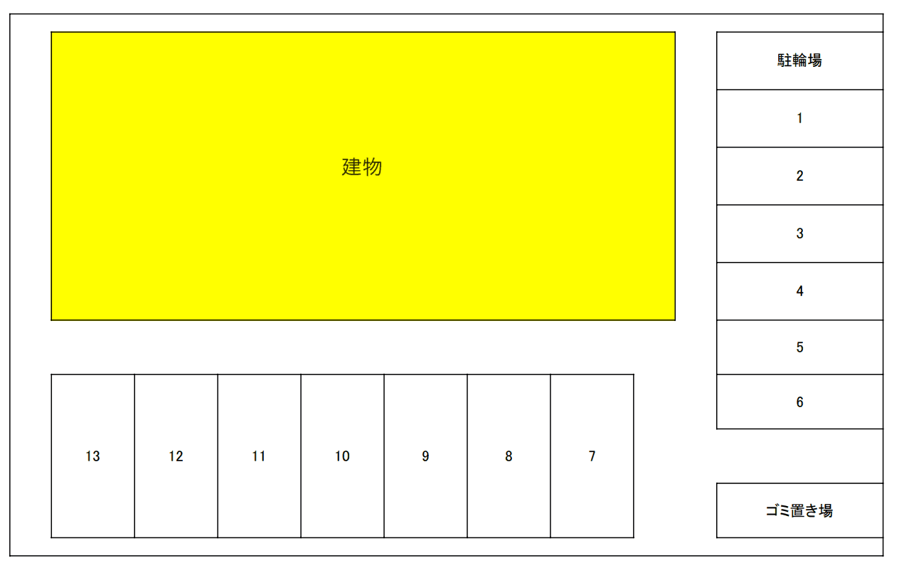 蓮田市西新宿2丁目（シングルインズ）の駐車配置図