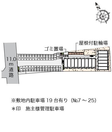 クレイノグリーンハウス(56198)の駐車配置図