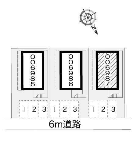 島田黒石第３(6987)の駐車配置図