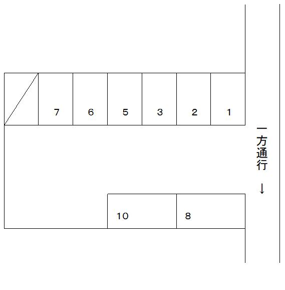 旭町通1駐車場の駐車配置図