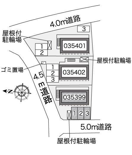 ラピスＡ(35399)の駐車配置図