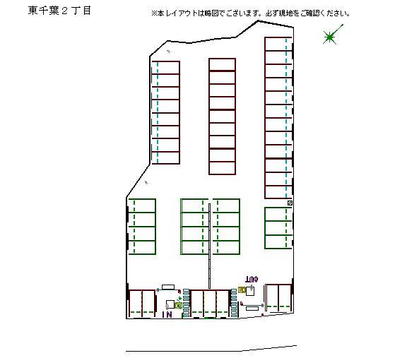 東千葉２丁目の駐車配置図