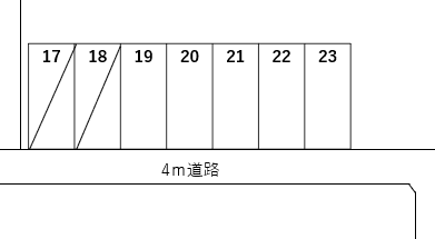 戸辺駐車場の駐車配置図