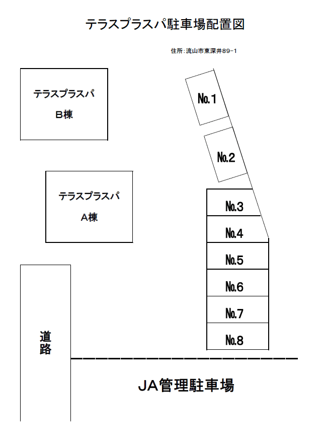 テラス・プラスパ駐車場の駐車配置図