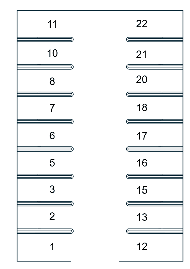 大八木ガレージの駐車配置図