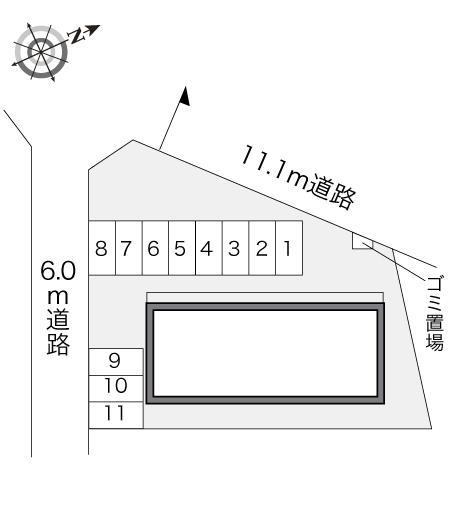 オアシスⅡ(22598)の駐車配置図