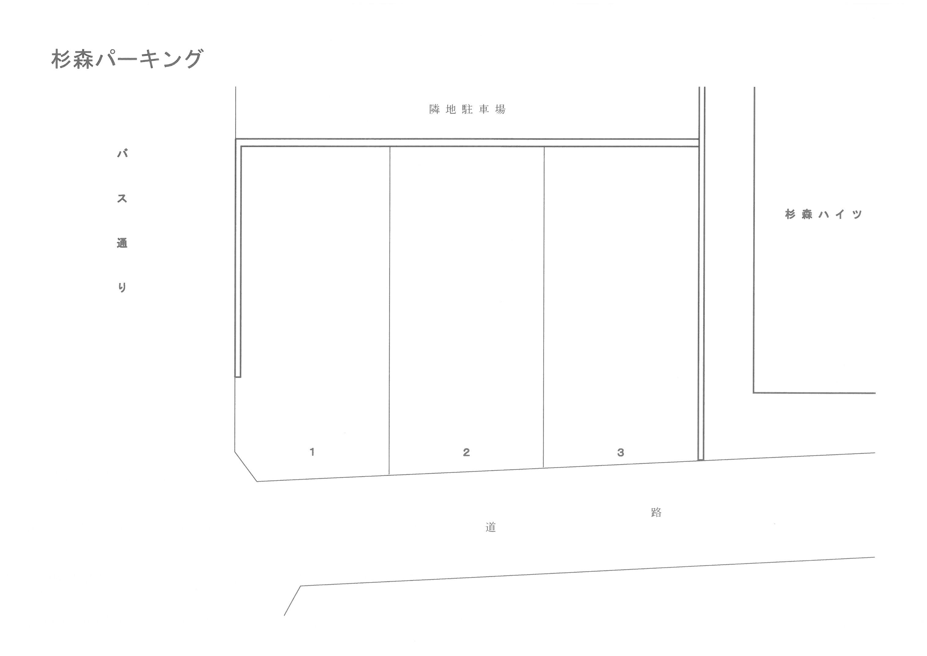 杉森パーキングの駐車配置図