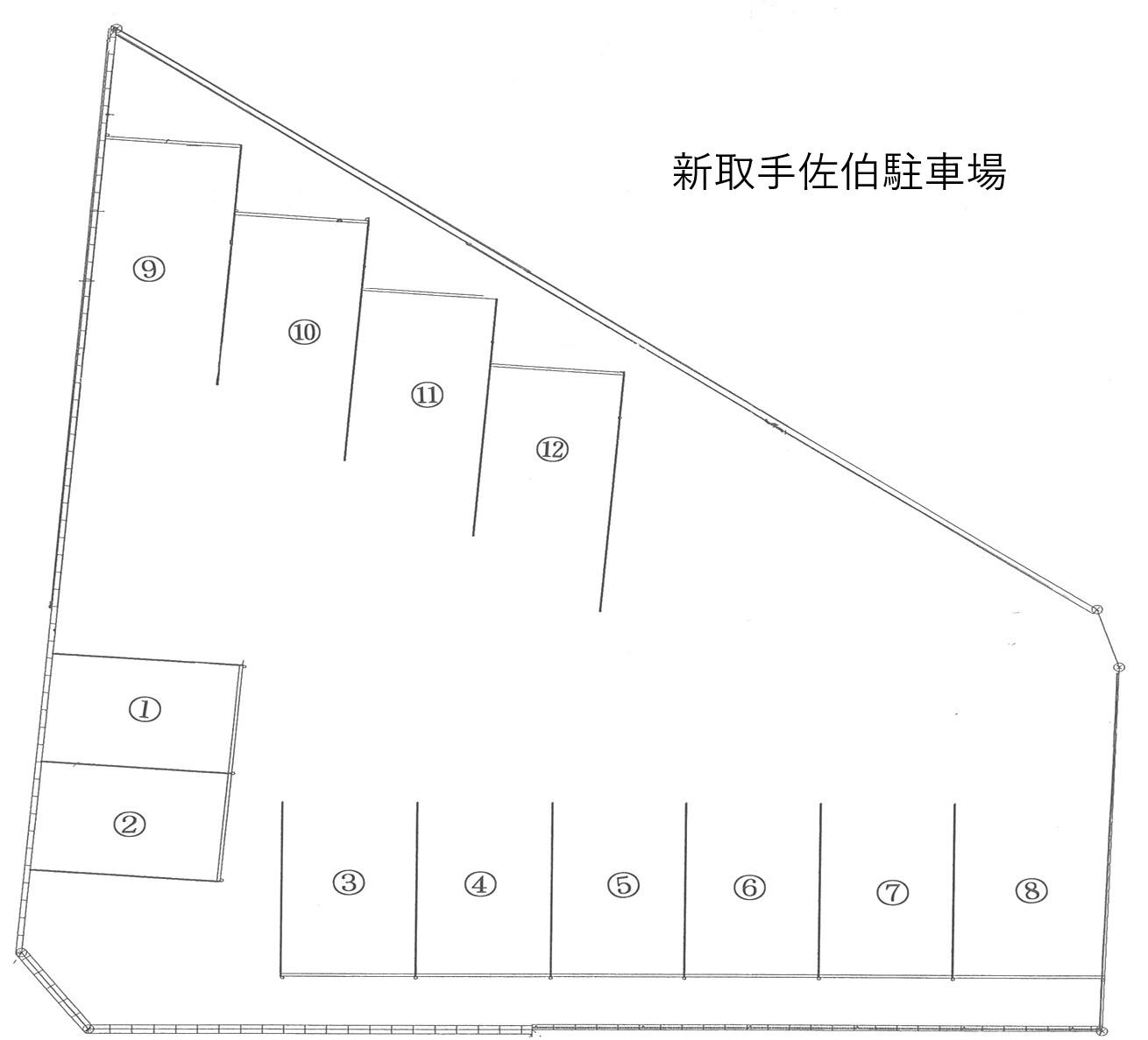 新取手佐伯駐車場の駐車配置図