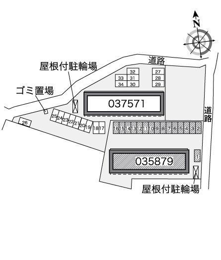 ＮＡＭＩＮＯＵＥⅠ(35879)の駐車配置図