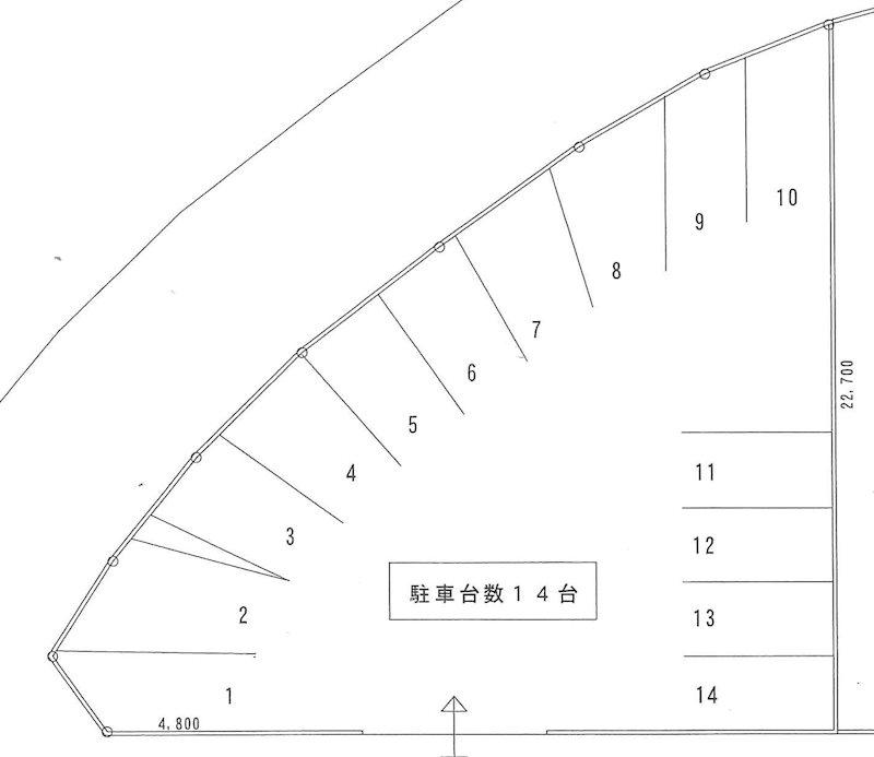 丸山明原駐車場の駐車配置図