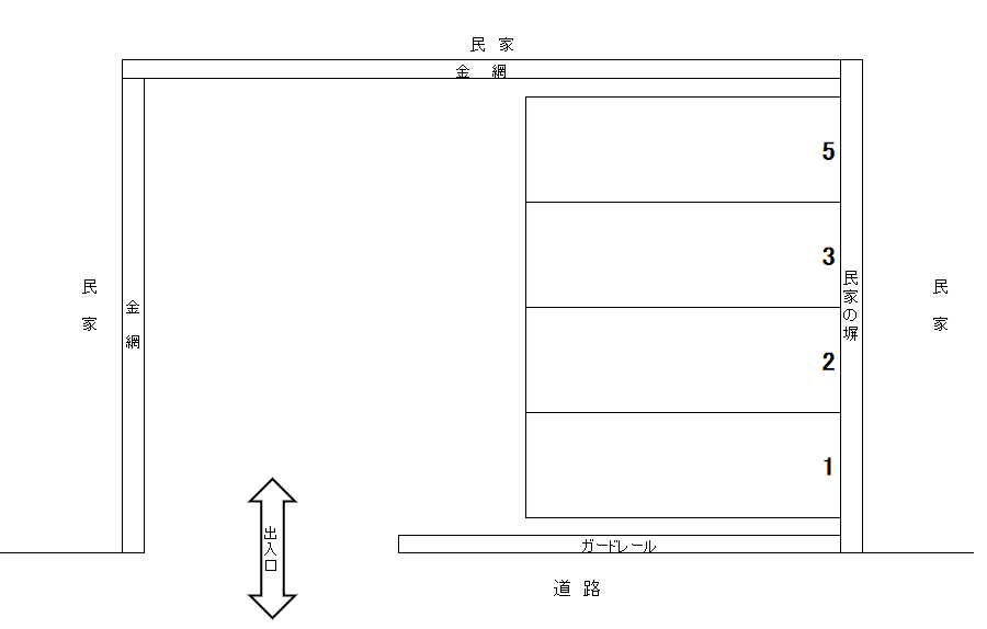 はまなすガレージの駐車配置図