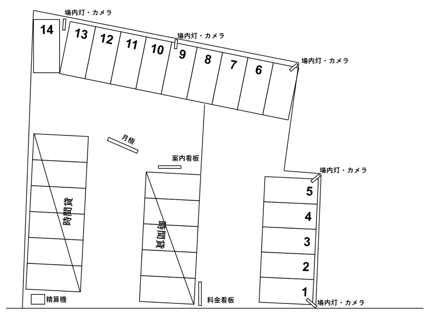 ブレイク高柳の駐車配置図