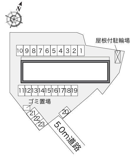 Ｇ(21018)の駐車配置図