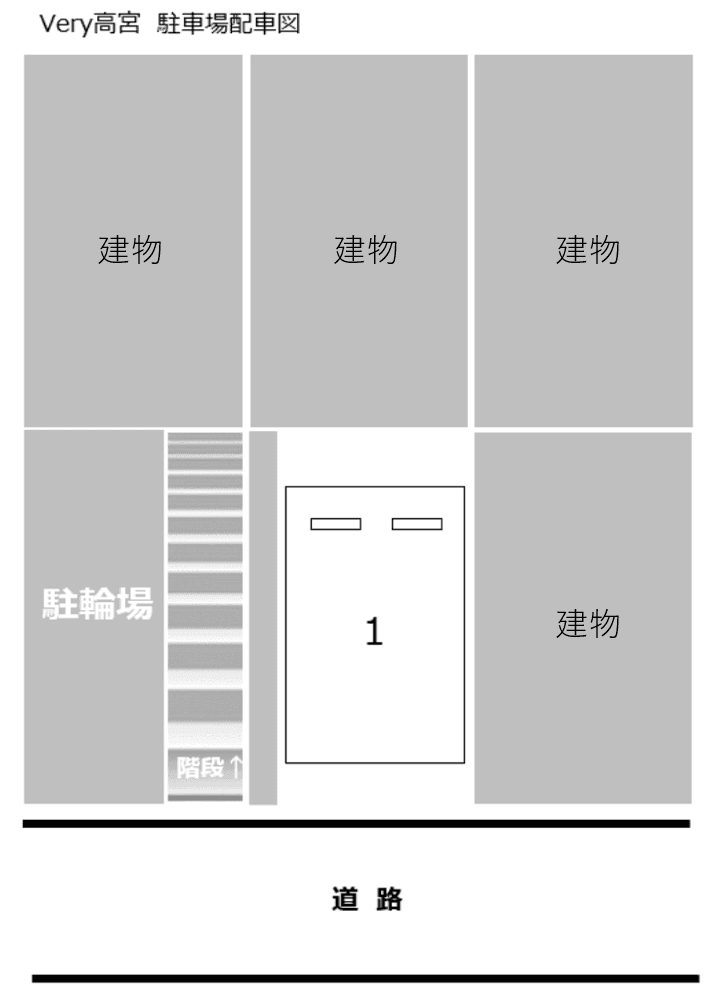 Very高宮の駐車配置図