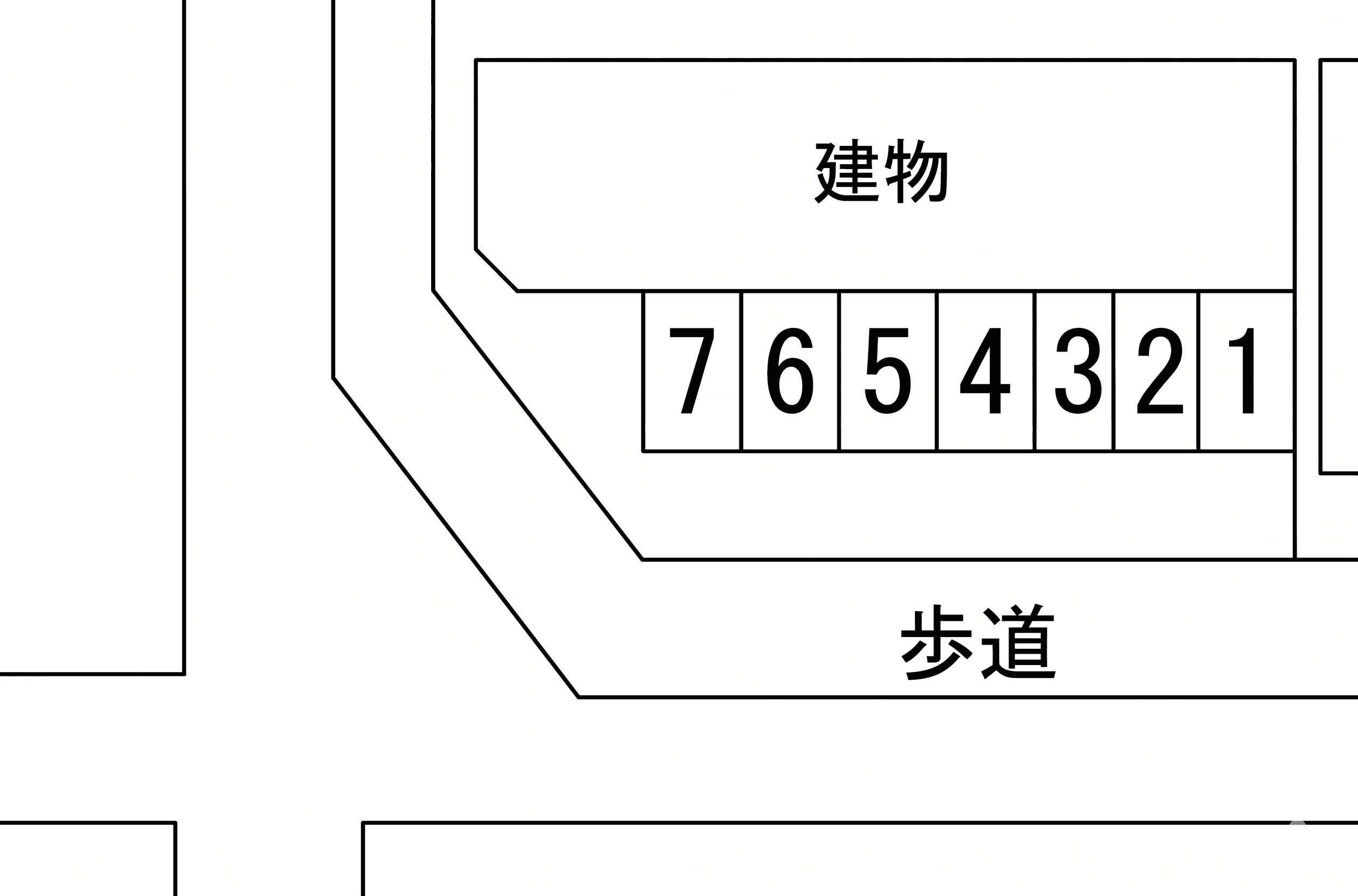 志村相生バイクパーキングの駐車配置図