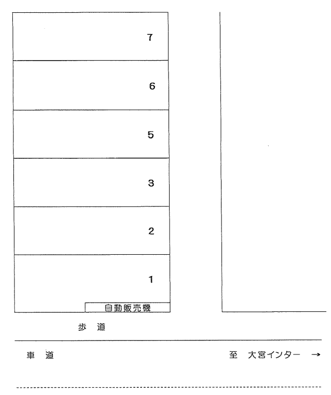 宍倉パーキングの駐車配置図