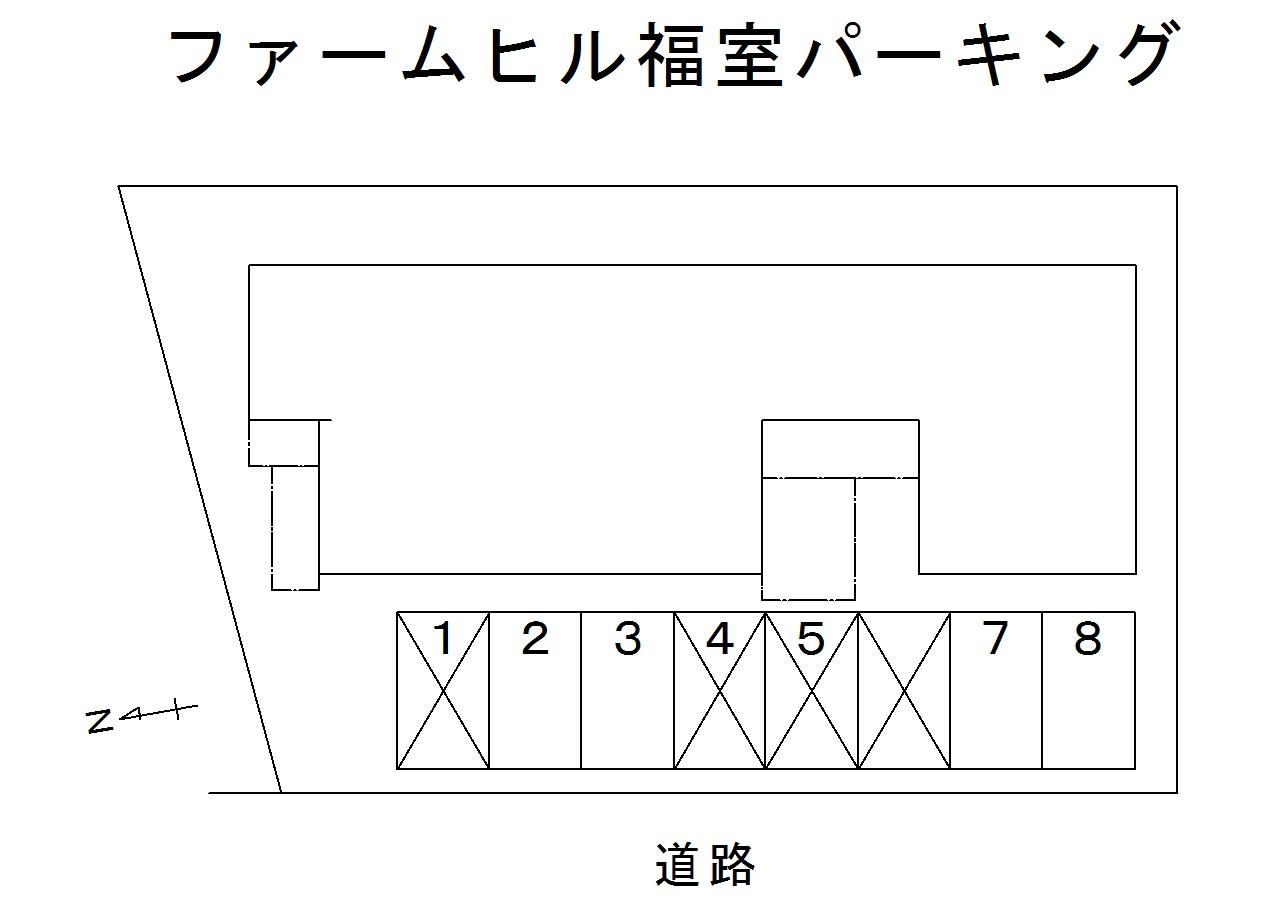 福室パーキングの駐車配置図