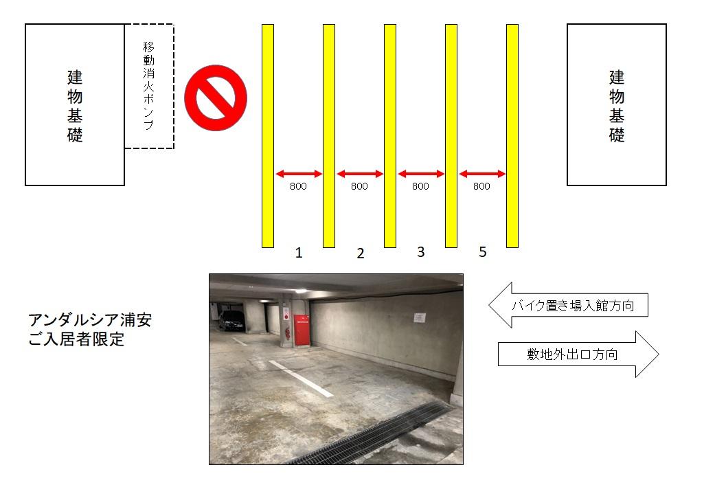 アンダルシア浦安（A20）入居者のみ契約可の駐車配置図
