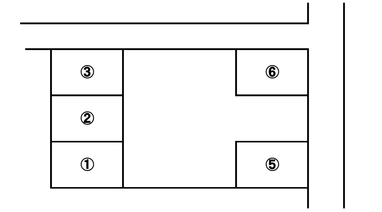 有松１丁目Ｍパーキングの駐車配置図