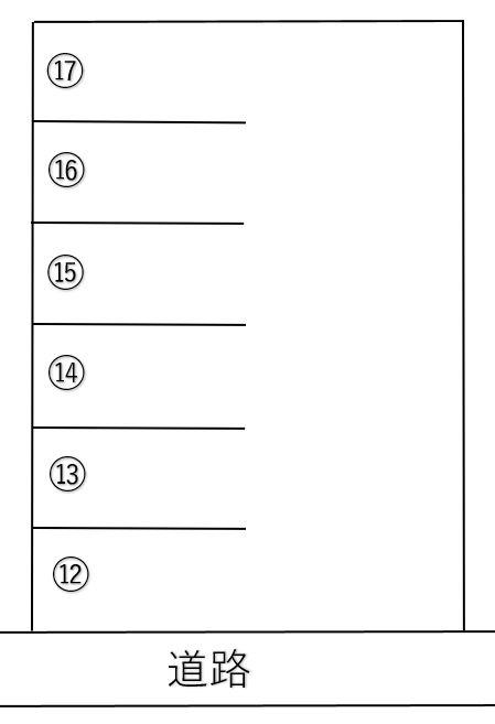 鴨江第4駐車場の駐車配置図