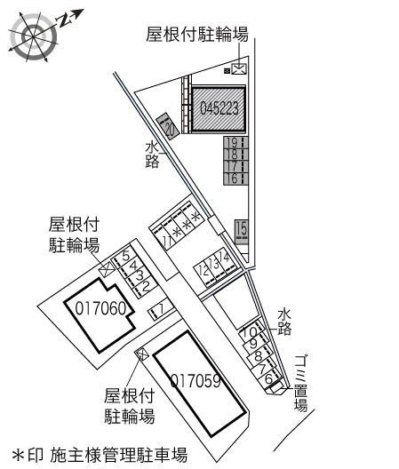蜷川３(45223)の駐車配置図