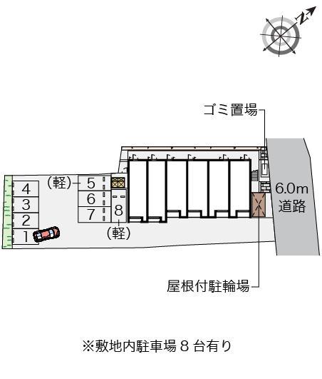 クレイノＨｉｒｏｐａｌａｃｅⅢ(58170)の駐車配置図