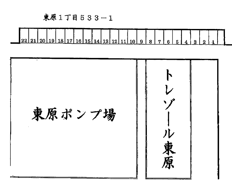 森ガレージの駐車配置図