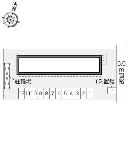 山崎８５(24555)の駐車配置図