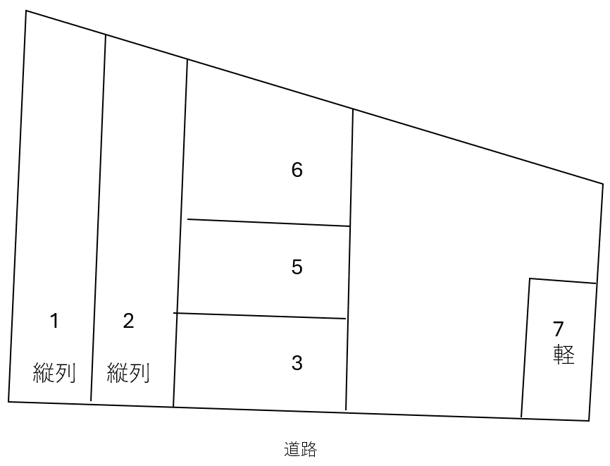 昭和町パーキングの駐車配置図