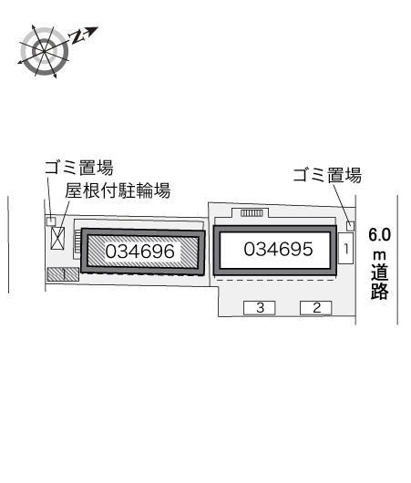 甲子園高潮町Ⅱ(34696)の駐車配置図