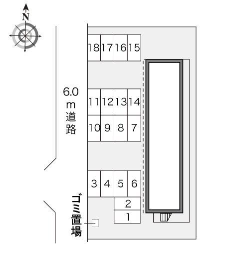 ハピネス(18164)の駐車配置図
